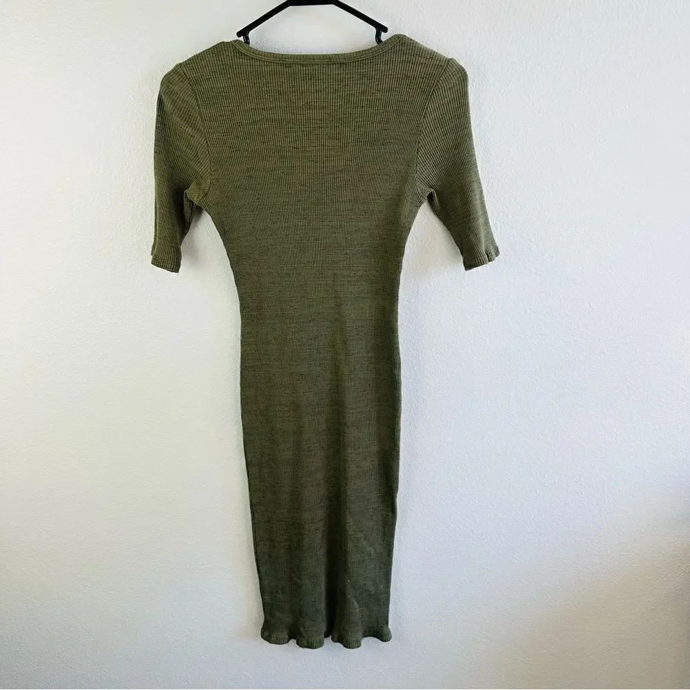 Lularoe Olive Ribbed Body Con Dress‎ - Picture 3 of 3